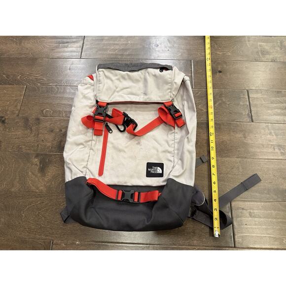 The North Face Light Gray Red PRE-HAB 28L Daypack Backpack - Picture 9 of 14